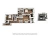 B6 3D Floor Plan Two-Bedroom Floor Plan B6 | Avenues at Creekside Apartments